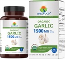 Brieofood Luomu Valkosipuli 1500 mg, 45 Tarjoilu, Kasvisruoka, Gluteeniton, 90 Kasvisruoka Tabletit
