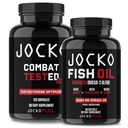 Jocko polttoaine täydentää Bundle - Test Booster miesten + Omega 3 Fish Oil (2 pakkaus) Tehokas antioksidantti ja lihas rakentaja