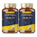 Totaria Cortisol täydentää Ashwagandha, Magnesium,Rhodiola Rosea,L Theanine, Hormoni Balance naisten mielialaa, keskittyä, uni tuki 120 vegan kapselia (paketti 2)