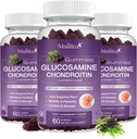 Mulittea Glukosamiini Chondroitin Gummies - Extra Strength Joint Support Supplement MSM & Elderberry Natural Joint, Antioksidantti Immuuni tuki aikuisille, miehet & naiset-(3 Pack)