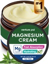 Venture Pal Magnesium Lotion, Uutinen Magnesium Cream for Sleep, Jalkakramps & Kipu, Lihasrelaksaatio, Rauhallinen, Kosteusöljyä, Shea Butter & Hyaluronic Acid, turvallinen lapsille
