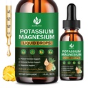 (2 pakkaus) Kalium Magnesiumlisä immuuniterveyden ja lihasten tukemiseen, korkea imeytyminen, kolminkertainen magnesiumkompleksi, jossa on Glycinate, taurate, sitraatti ja kalium, ananasmakkara, 1 Fl Oz