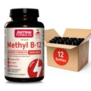 Jaarrow Formula Maximum Strength Metyyli B-12 5000 mikrog, ravintolisä solutuotannon ja aivojen terveystuki, 60 Cherry-flavored purutabletteja, 60 päivän toimitus, pakkaus 12