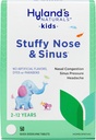 Hyland's Kids Stuffy Nenä ja Sinus Tabletit, Cold Medicine for Children Ages 2 and Up, Päänsärky helpotus ja nenän dekongestantti, nopea liukeneva tabletti, 50 kreivi
