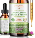 GREENPEOPLE Liver Cleanse Detox & Repair Drops - Liver Supplement w/Milk Thistle Silymarin, Artisoke & Voide Liver Detox & Support- 16x Potent Herb-Nutrients - 1Fl Oz Natural Flavor