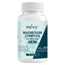 Heivy Magnesium Complex, Magnesium Glycinate, Sitraatti, malaatti, oksidi, glukonaatti, sinkki ja D3-vitamiini, magnesiumlisä lihakseen, hermoon, sydämeen, luun tuki, korkea imeytyminen, 90 tablettia