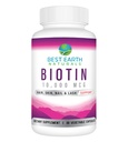 Best Earth Naturals Biotin 10 000 mcg - Extra Strength Biotin vitamiini täydentää tukea hiusten kasvua, vahvat kynnet, pitkät silmät Lashes ja terve iho