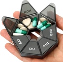 Pill Organizer, Pilleri Laatikko, Pieni pilleri tapauksessa, Lääke pilleri Järjestäjä 1 Aika päivässä, Viikoittain pilleri Organizer, Pilleri Kontti, Pilleri Holder, Päivittäinen pilleri Järjestäjä Matka pilleri Järjestäjä 7 Päivä (musta)