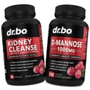 Munuaisten Cleanse & D Mannose lisäravinteet - Munuaisten Detox tuki täydentää, D-Mannose 500 mg 1000 mg kapselit - DMannose & Natural Cranberry tukea munuaiset, rakko & virtsateiden terveys täydentää