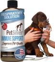 PetSilver Immuunituki, luonnollinen sumutin ratkaisu, edistää hengitysteiden terveyttä kissoissa ja koirilla, allergies, Sinus & Yskän hoito, helppokäyttöinen, patentoitu kelaatti hopea, valmistettu Yhdysvalloissa, 16 fl oz