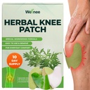 Wellnee Original Herbal Knee Patch - Wellknee Plaster for Polven tuki & lihaskipu - Maksimi vahvuus väliaikaiseen helpotukseen - liima Lämpö Patchs Made with Natural Yers for Wellness (10 Pads)
