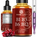 Prime Code Liquid B1-vitamiini Drops kanssa B3 B6 & B12 B Complex Liquid Supplement 
