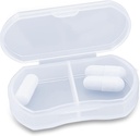 Pilleri tapauksessa laukku Pieni pilleri Organizer Kannettava matka päivittäin pilleri säiliöt AM & PM Mini pilleri laatikko vitamiini, kalaöljy, täydennysosa haltija (1 PCS, valkoinen)