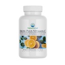 Nature's Lab Iron Plus C-vitamiini nopeasti sulavat tabletit - Hellävarainen Vatsakarbonyylirauta, korkea imeytyminen terveille punaisille verisoluille* - 120 tablettia