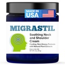 Basic Vigor Migrastil Rauhoittava kaula- ja olkavoide - Nopeasti toimiva & Tehokas - Ei- Greasy Topical Cream (4 oz.) Made in The USA