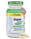 SUPER-YHTEISTUKI: Glukosamiini, kondroitiini, MSM, Turmeeric, Collagen & FruiteX-B Joint Supplement, Maksimaalinen Kivunhallinta, luu- ja lihasterveys, joustavuus ja liikkuvuus miehille ja naisille, 90 kapselia