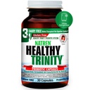 Natren Terve Trinity Probiootit Supplement - 30 Meijeri- ja Gluteenittomat Gel-kapselit - Paranna Gut and Digestive Health, 30 miljardia PMY - Lactobacillus Acidophilus, Bifidobacterium, Bulgaricus