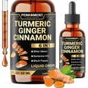 6in1 Liquid Turmeeric Curcumin inkivääri, berberiiniuute, Ceylon Cinnamon, Bitter Melon, Black Pepper - Drops Extract - 2FL oz - 60 tarjoilua