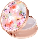Rouidr Pill Box, 3 Osasto lääke pilleri tapauksessa, pieni pilleri laatikko laukku ja tasku, metalli matka pilleri laatikko, pilleri Container Medicine haltija Vitamiini Container, ainutlaatuinen lahja, Rose kulta(Vesiväri Flower)