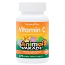 Natures Plus Animal Parade Sugar-free lasten C-vitamiini, luonnollinen appelsiini mehu maku - 90 purutabletti - Immuunit - Gluteeniton - 45 tarjoilu