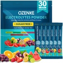 Elektrolyyttejä Powder Packets, 30 Sticks Hydration Packets Sugar Free, Electrolyte Drink Mix Travel Electrolyte Packets for Rapid Hydration, 6 Flavors