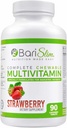 BariSlim täydellinen pureskeltava Bariatric Multivitamiini 45 mg rauta - Bariatric Multivitamiini post Bariatric Surgery mukaan lukien mahalaukun ohitustien ja mahalaukun hiha - mansikka (90 kreivi)