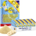 Prebiootti Nana Flakes 100% puhdas banaani Flakes Medical Food Powder, vähentää rasvan saantia & Natural Remedy ripulin ja sydämen Burn - suuri lähde proteiinia & kuitu - Single Serve (100 Packets)