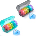 2 Pack Weekly Pill Organizer 7 Day 2 Kertaa päivässä, Sukuos Suuret päivittäiset pillerikotelot pillereille/vitamiineille/kalaöljylle/täydennyksille, BPA-vapaa pillerilaatikko, helppo puhdistaa