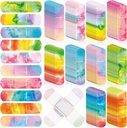 Lounsweer 120 kpl Lapset Bulk Sie Dye Pastel värillisiä Bandges for Kid Söpö Vedenpitävä Joustava Liima Tap hengittävä hoito lapsen vauva Toddler Leikkaukset Haavat Palaa, 10 tyyli(Tie väriaine)
