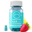 SugarBearPro Hiusvitamiini Gummy 1 kuukausi Supply, Extra Strength Biotin 6000 mcg hiusten kasvua, Vegaani B12, MSM, Inositol, Omega 3, Elderberry, Certified Kosher, Halal, Julma-vapaa