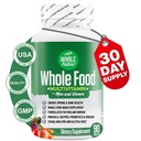 Koko ruoka Multivitamiini miesten ja naisten Complete Daily Superfood Vitamiinit Plus Mineraalit Ruoansulatus Entsyymit, Probiootit ja Omegas. Kasvipohjainen monivitamiini, muu kuin GMO (1)