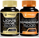 WELLNESS LABSRX Lions Mane -kapselit ja berberiinikapselit