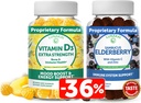 Lunakai D3-vitamiini ja Elderberry Gummies Bundle - Immuniteetti, luu-ja mielialatuki täydentää aikuisille ja lapsille - ei-GMO, Ei maissia Syrup, Kaikki luonnollinen Gummy