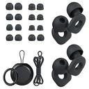 2 Pairs of Ear Plugs for Sleeping,Reusable Hearing Protection Earplugs with 8 Pairs Ear Tips & One Connector Cord,Soft Ear Plugs for Noise Reduction,Concert,Musician & Work - 25dB-30dB