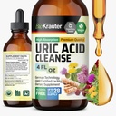 BIO KRAUTER Virtsahappo Tuki Tincture - Natural Munuaisten täydentää w/Tart Cherry, Milk Thistle, Turmeric kasviperäisten neste uutteet - Vegan Drops 4 Fl.Oz.
