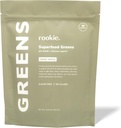 Rookie Wellness Greens + Superfoods - Greens Superfoods Powder Drink Made with Whole Food Sourced Ingredients sisältää vitamiineja, probiootteja, antioksidantteja ja Baobab Fiber (30 tarjoilua, Crisp Apple)