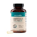 NatureWise Omega 3 Fish Oil - 500 mg per pilleri - EPA & DHA - Immunosupport, Brain Health & Optimal Wellness - Gluteenittomia ja soijattomia, ei-muuntogeenisiä organismeja - 90 Softgels [30]