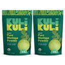 Kuli Kuli Moringa Oleifera Organic Leaf Powder & Green Smoothie, 100% Pure USDA Certified & non-GMO Moringa Powder, Great with Smoothies, Tea, and Food, 2 Pack