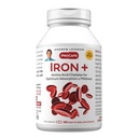 ANDREW LESSMAN Iron Plus 360 kapselia - 18 mg Rauta, 100% puhdas Aminohappo Kelatoitu rauta (Glysinaatti, aspartaatti), Plus C-vitamiinin lisääntynyt imeytyminen, pieni, helppo niellä kapselit, ei lisäaineita
