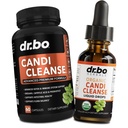 Candi Cleanse Tuki täydentää pillereitä ja tippa - Organic Oil Drops Liquid & Black Walnut Wormwood - Extra vahvuus Natural Gut Cleanser Detox Health Lisäravinteet & Caprylic Acid Kapselit