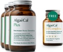 ALGAECAL Plus Bundle - ilmainen 4-in-1 D3-vitamiini Täydellinen & punainen Algae Kalsium 16 luuta tukevat ravintoaineet, kliinisesti tuettu lisäämään luun tiheys ja parantaa immuunijärjestelmää