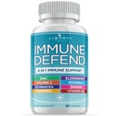 8 in 1 Immuuneja tukeva tuki, immuniteetit lisänä Echinacea Sinkki 50 mg, C-vitamiini, D3 5000 IU, kurkumaiini & inkivääri, Echinacea - lapsille aikuisille (1 pakkaus)