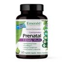 EMERALD LABS Prenatal 1-Daily Multi-Daily - Prenatal Multivitamiini methylated Folaatti, rauta, koko elintarvikkeiden sekoitus & enemmän - soijaton, gluteeniton - 60 Vihanneskapselit