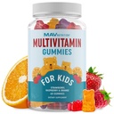 Lapset Monivitamiini Gummies ... A-, B-, C-, D- ja Sinkkiä immuniteetille, kasvulle ja kehitykselle... Päivittäiset monivitamiinit lapsille 2++ ....