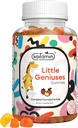 Lapset Multivitamiini Gummies Little Geniuses: Vitamiinit C, D3, Sinkki, Folaatti, Immuniteetti, Intelligence, Focus ja kasvu. Vegaani, ei-GMO, luomu, gluteeniton