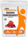 BulkSupplements.com Organic Pomegranate Powder - Granaattiomena täydentää immuunitukea, kasviperäisten täydentää - Gluteeniton, 5 g per tarjoilu, 1kg (2,2 lbs) (pakkaus 1)