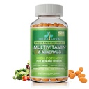 Kaikki luonnolliset monivitamiinit ja mineraalit + B Complex + Kalsium + Magnesium + sinkki, 100% Vegaani Lähde: koko ravintolisä, täydellinen ravitsemustuki miehille & naisille- 120 kapselia, 60 päivän tarjonta