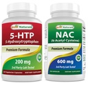 Best Naturals 5- HTP 200 mg & NAC - N Acetyl Cysteine 600 mg