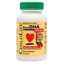 CHILDLLIFE OLENNAISET Pure DHA lapsille - DHA täydentää, DHA EPA Omega 3 täydentää, lapset DHA purutabletteja, vauva DHA, Fish Oil for Toddlers, Gluteeniton - Natural Berry, 90 Softgels (Pack of 1)