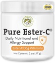 Whoulinen Pet Organics Pure Ester-C Powder for Dogs - 2 Oz - Terveellinen vaihtoehto Dog Allergia Chews - C-vitamiini täydentää Dog Allergia Relief, Immuunituki, kutina helpotus koirille - Valmistettu USA